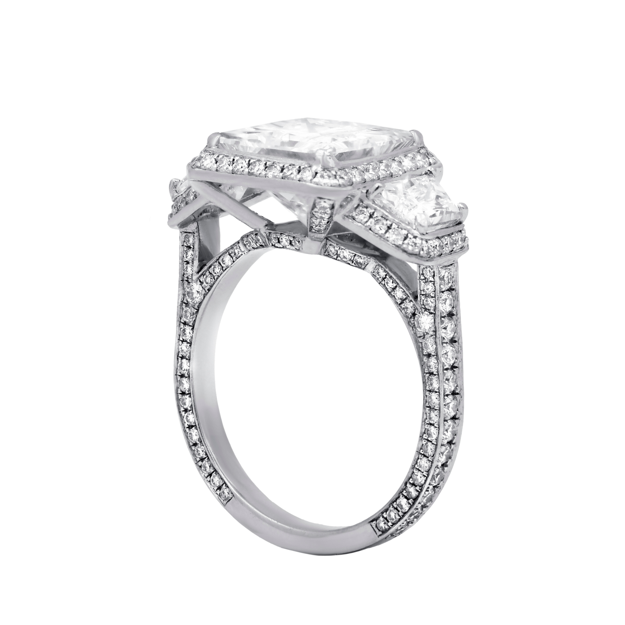 Princess Cut Halo Diamond Ring