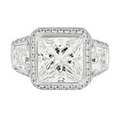 Princess Cut Halo Diamond Ring