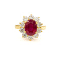 Princess Diana Ring with Ruby Diamond