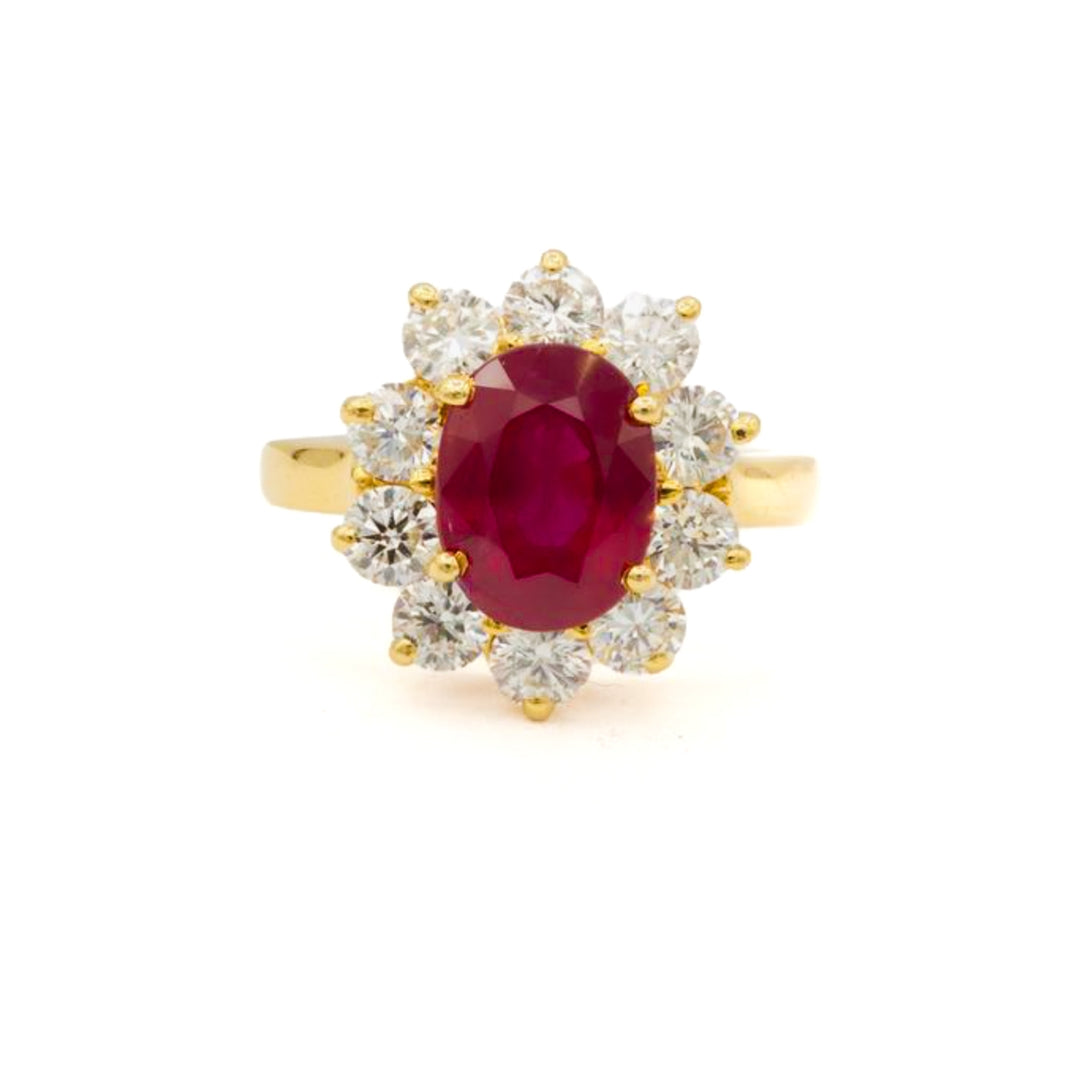 Princess Diana Ring with Ruby Diamond