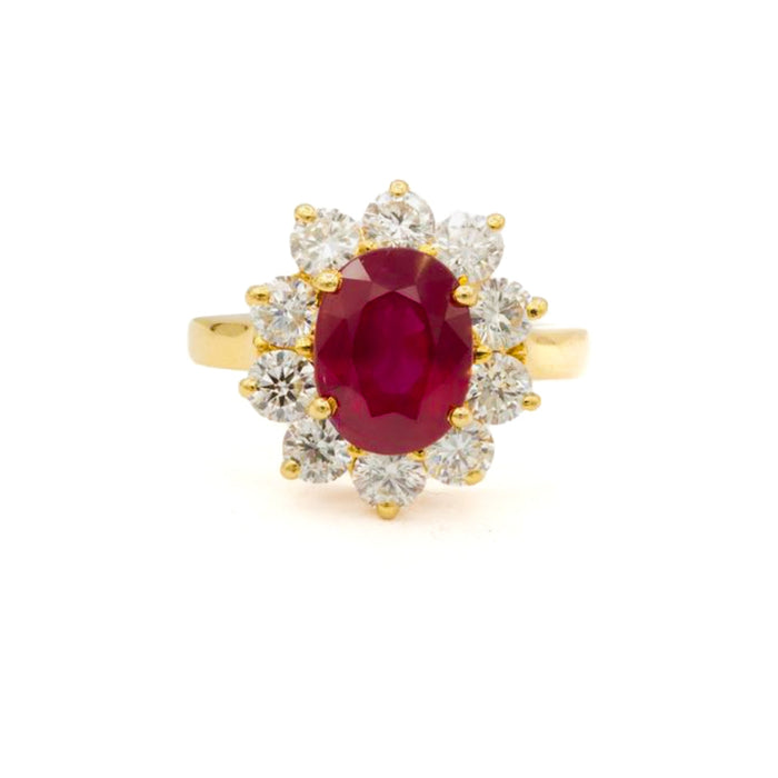Princess Diana Ring with Ruby Diamond