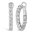 3.75 Carat Inside Out Shared Prong Hoops