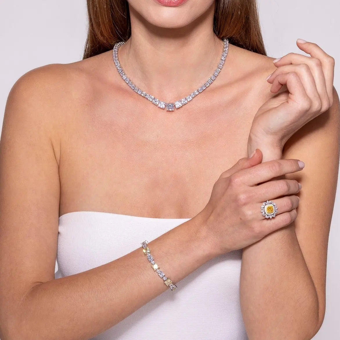30 Carat Princess Tennis Bracelet