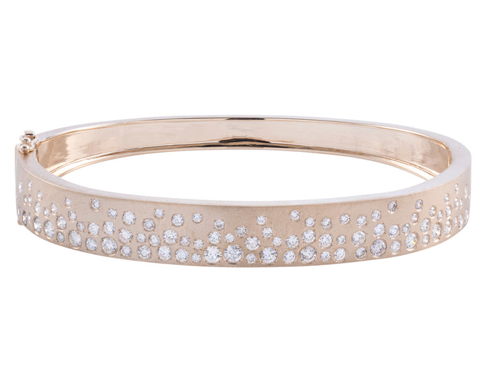 Diamond Bangle - 14 KT Yellow Gold