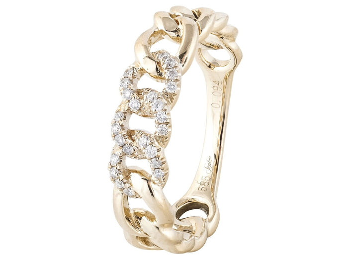 Diamond Ring - 14 KT Yellow Gold