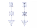 Diamond Earrings - 18 KT White Gold