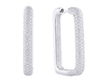 Diamond Hoop Earrings - 14 KT White Gold
