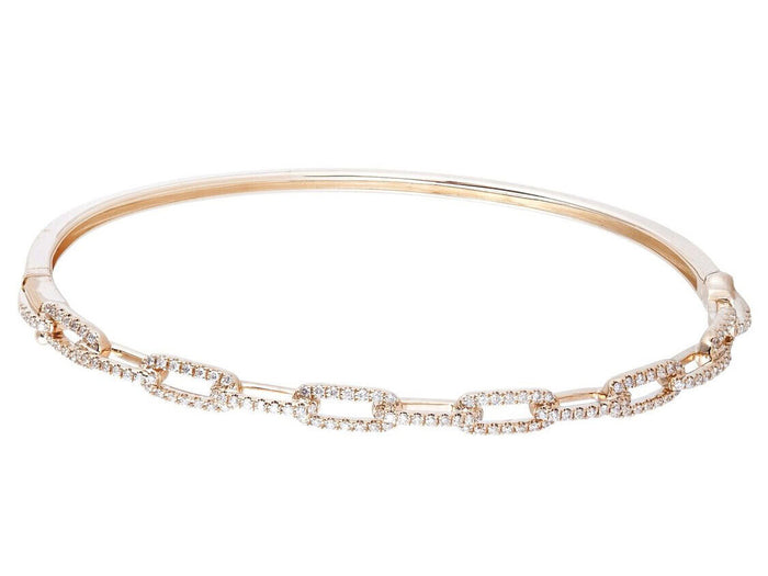 Diamond Bangle - 14 KT Yellow Gold