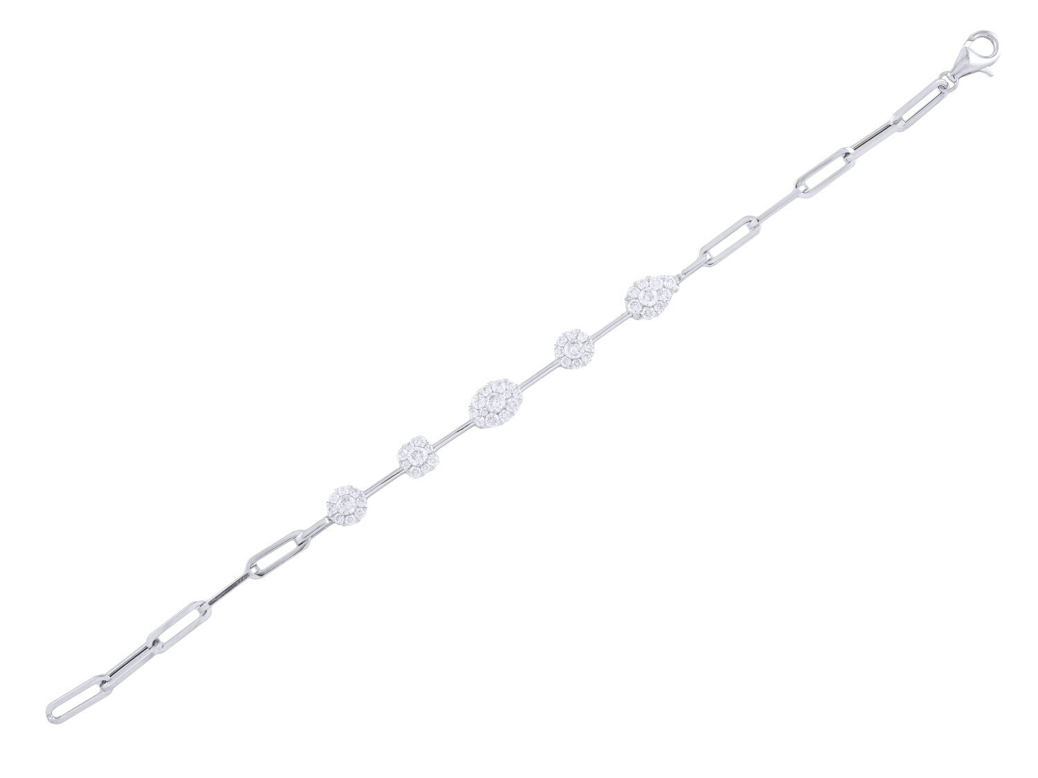 Diamond Bracelet - 14 KT White Gold