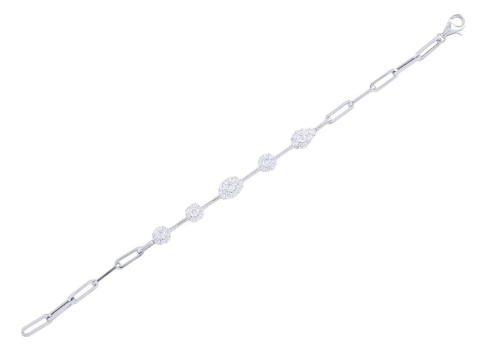 Diamond Bracelet - 14 KT White Gold