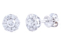 Diamond Earrings - 14 KT White Gold