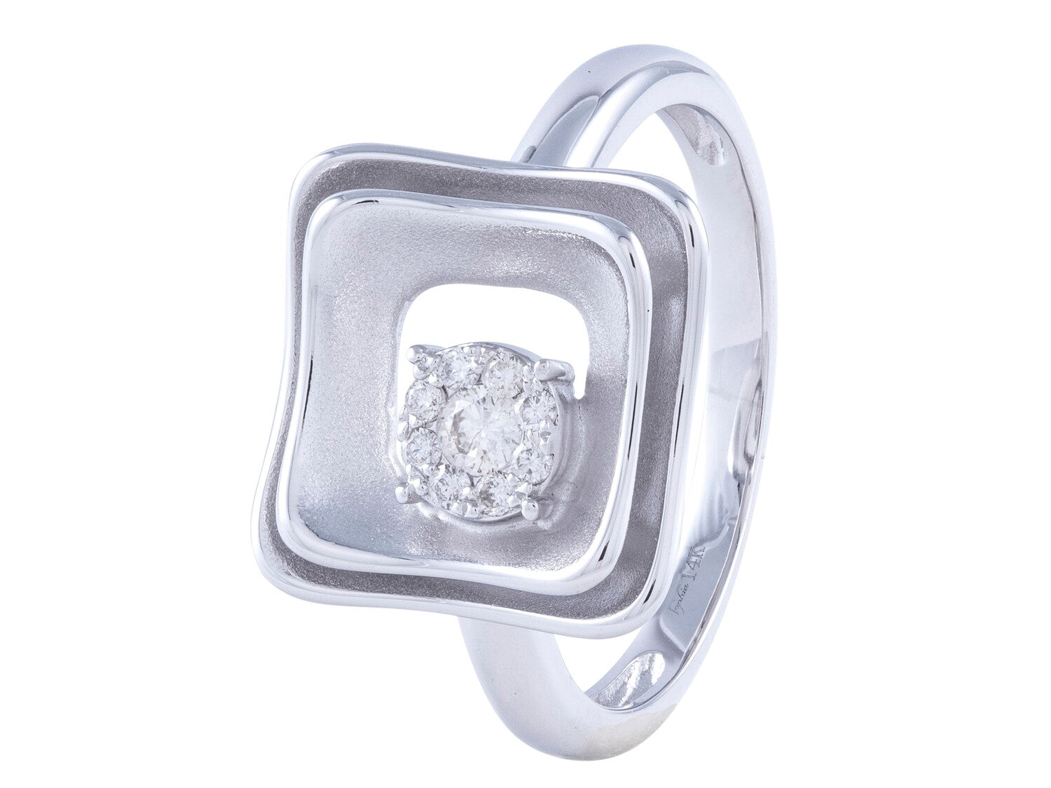 Diamond Ring - 14 KT White Gold