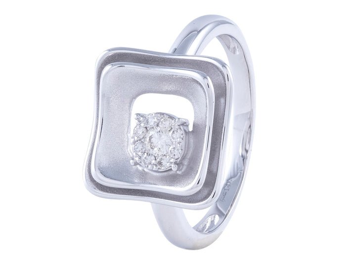 Diamond Ring - 14 KT White Gold