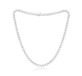 36.56cts Platinum 3 Prong Diamond Tennis Necklace