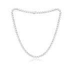 36.56cts Platinum 3 Prong Diamond Tennis Necklace