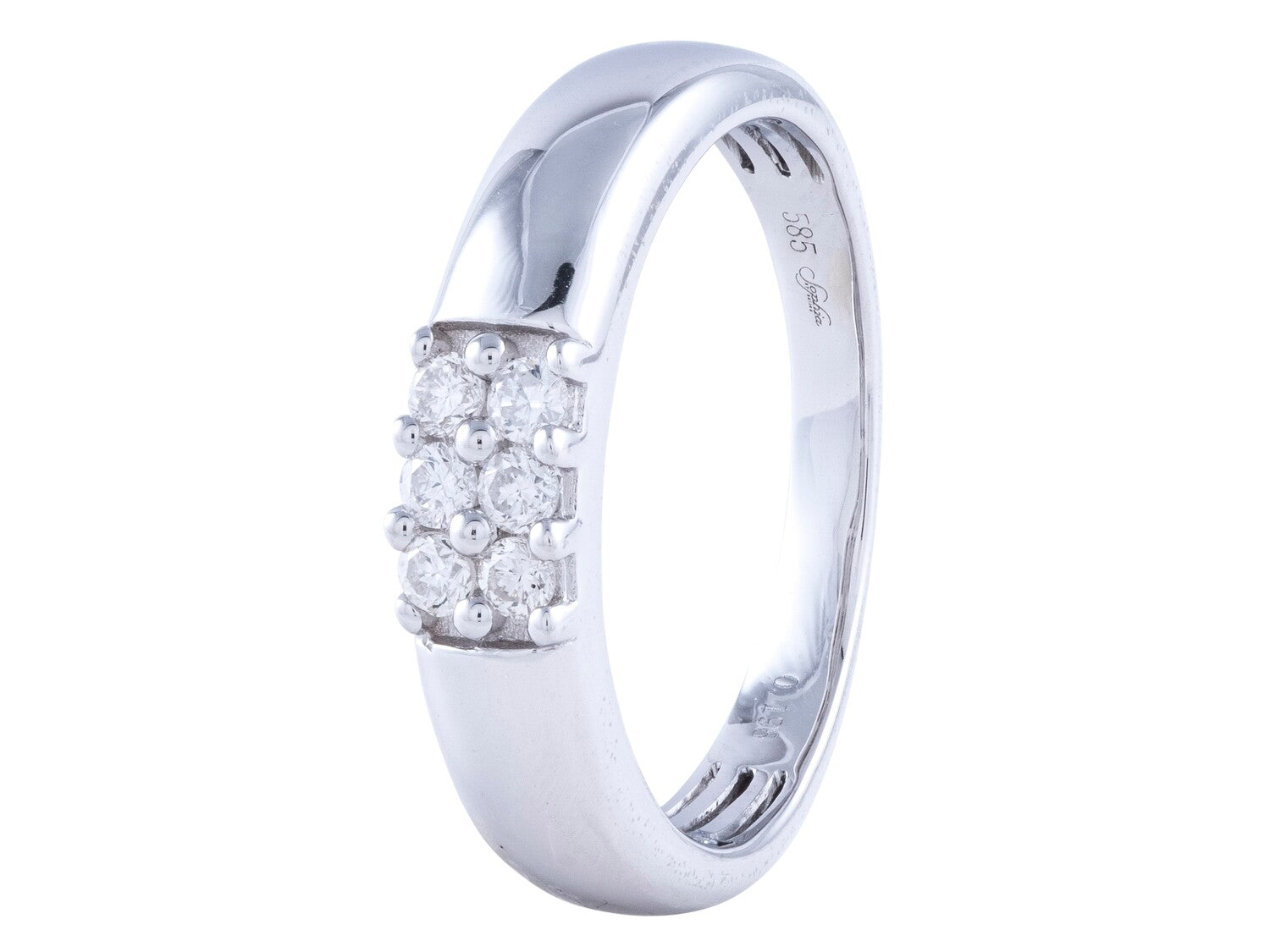 Diamond Ring - 14 KT White Gold
