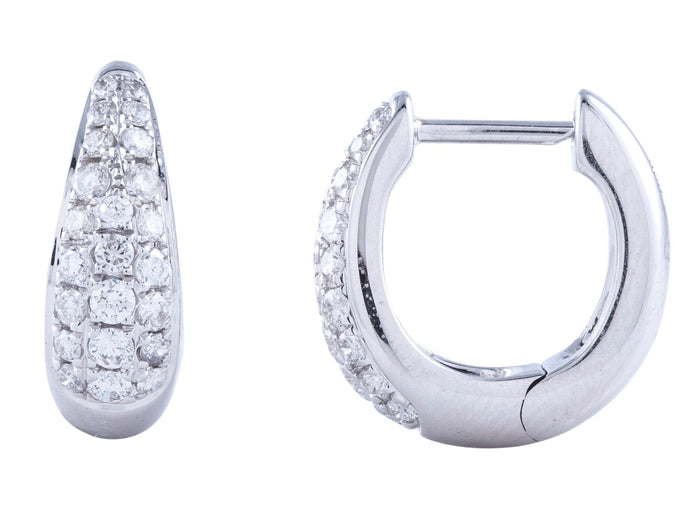 Diamond Earrings - 14 KT White Gold