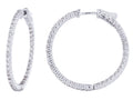 Diamond Hoop Earrings - 14 KT White Gold
