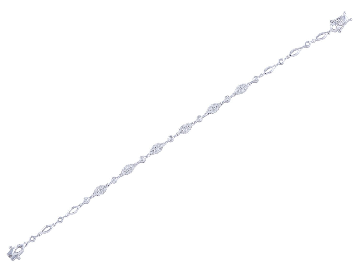 Diamond Bracelet - 14 KT White Gold