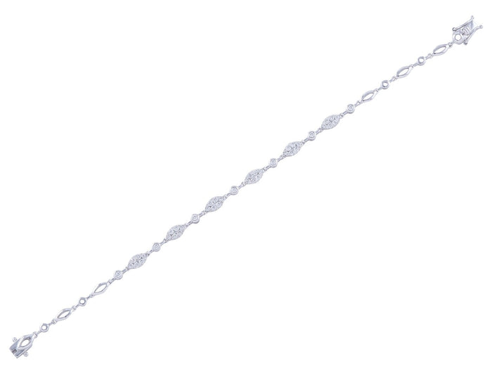 Diamond Bracelet - 14 KT White Gold