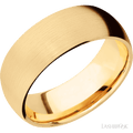 8 mm wide Domed 14K Yellow Gold band.