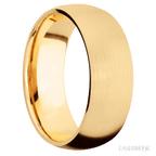8 mm wide Domed 14K Yellow Gold band.