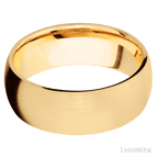 8 mm wide Domed 14K Yellow Gold band.