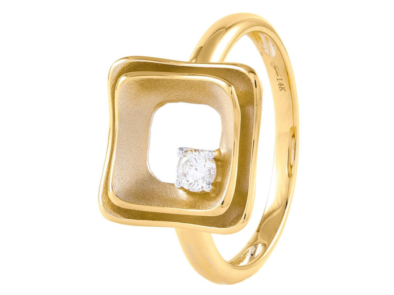 Diamond Ring - 14 KT Yellow Gold