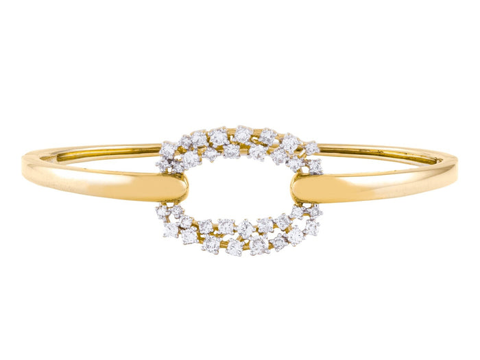 Diamond Bangle - 14 KT Yellow Gold