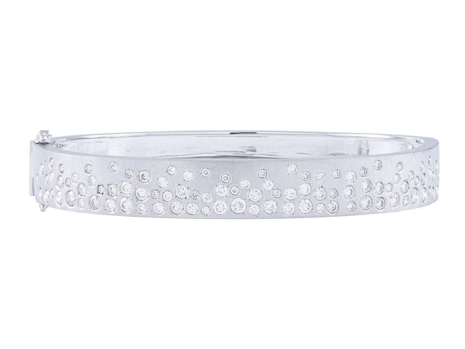 Diamond Bangle - 14 KT White Gold