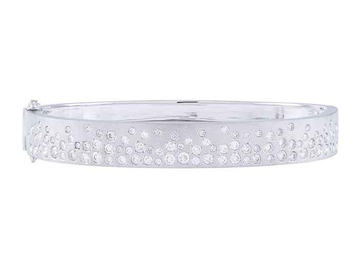 Diamond Bangle - 14 KT White Gold