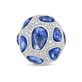 Rose Cut Blue Sapphire Diamond Ring