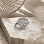 Spiral Pavé Cocktail Ring