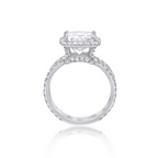 3ct Princess Cut Diamond Halo Engagement Ring