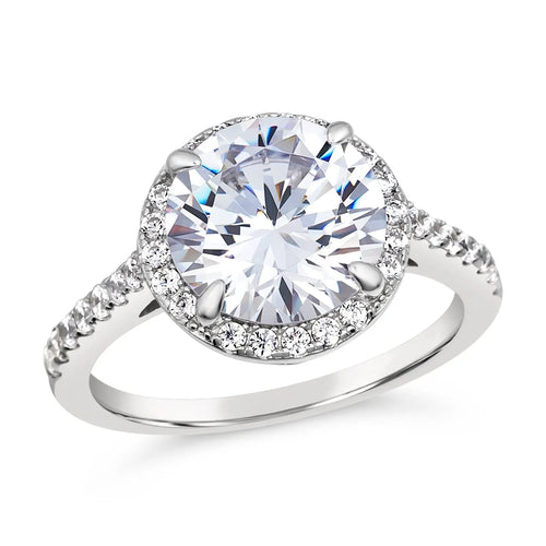 4 Carat Classic Halo Engagement Ring