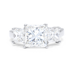 Princess Cut Three Stone Diamond Ring