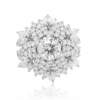 Platinum Snowflake Diamond Ring