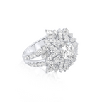 Platinum Snowflake Diamond Ring