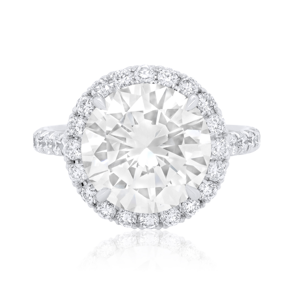 4.54ct Round Diamond Halo Ring