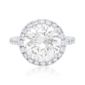 4.54ct Round Diamond Halo Ring