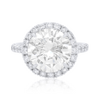 4.54ct Round Diamond Halo Ring