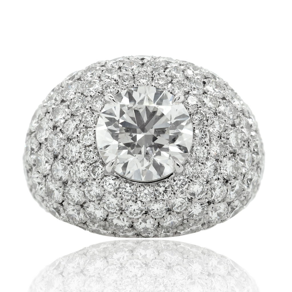 Dome-Style Round Diamond Ring