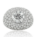 Dome-Style Round Diamond Ring