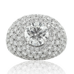 Dome-Style Round Diamond Ring