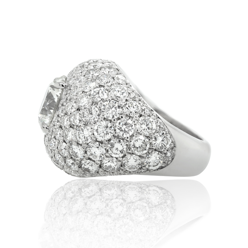 Dome-Style Round Diamond Ring