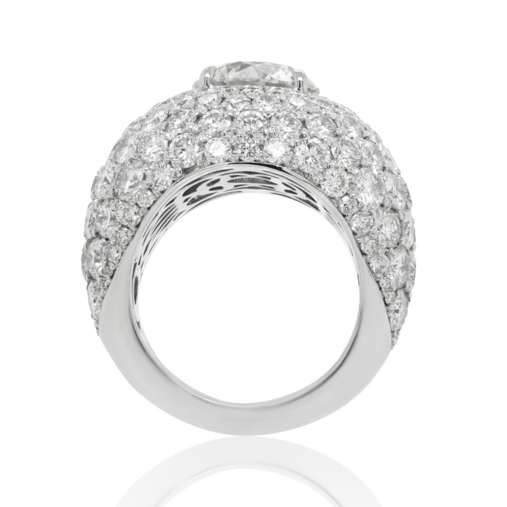 Dome-Style Round Diamond Ring
