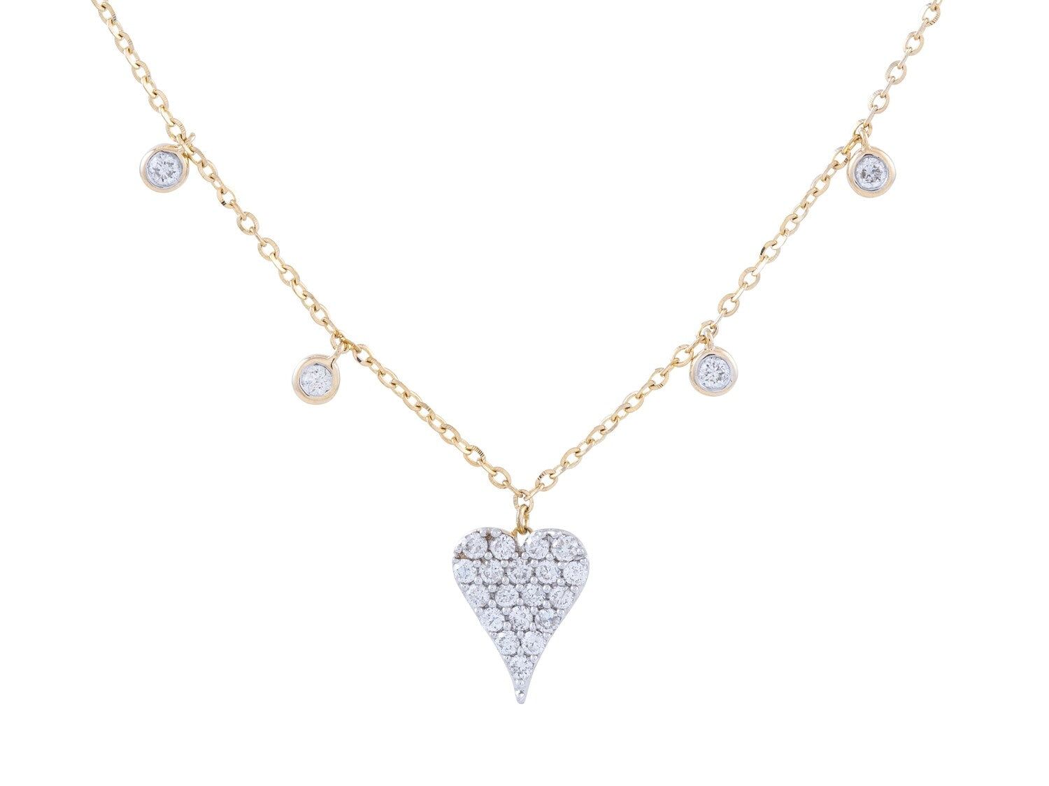 Diamond Necklace - 14 KT Yellow Gold