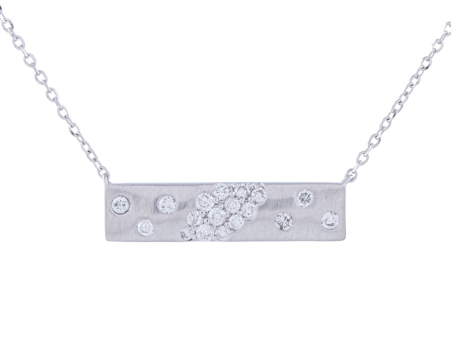 Diamond Necklace - 14 KT White Gold