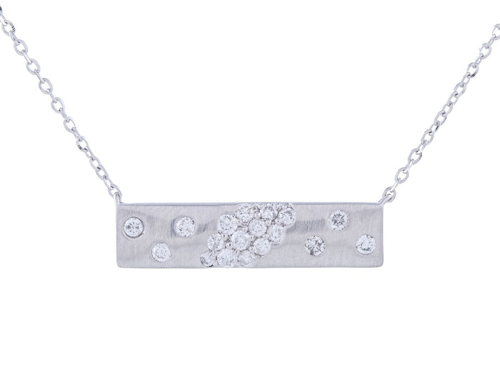 Diamond Necklace - 14 KT White Gold