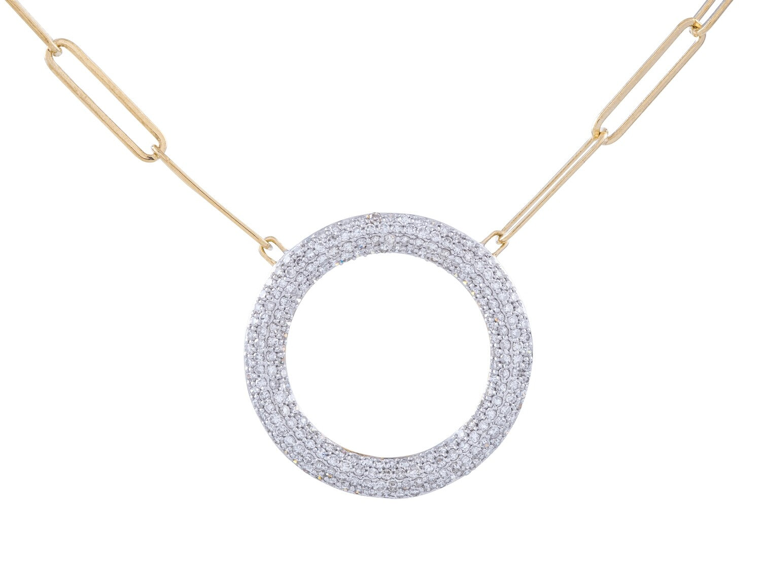 Diamond Necklace - 14 KT Yellow Gold